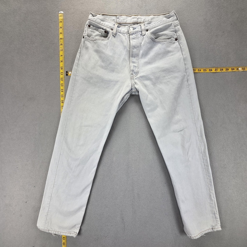 Vintage Levis 501 Jeans Womens Blue Light‎ Wash Straight Made USA Fits 29x29